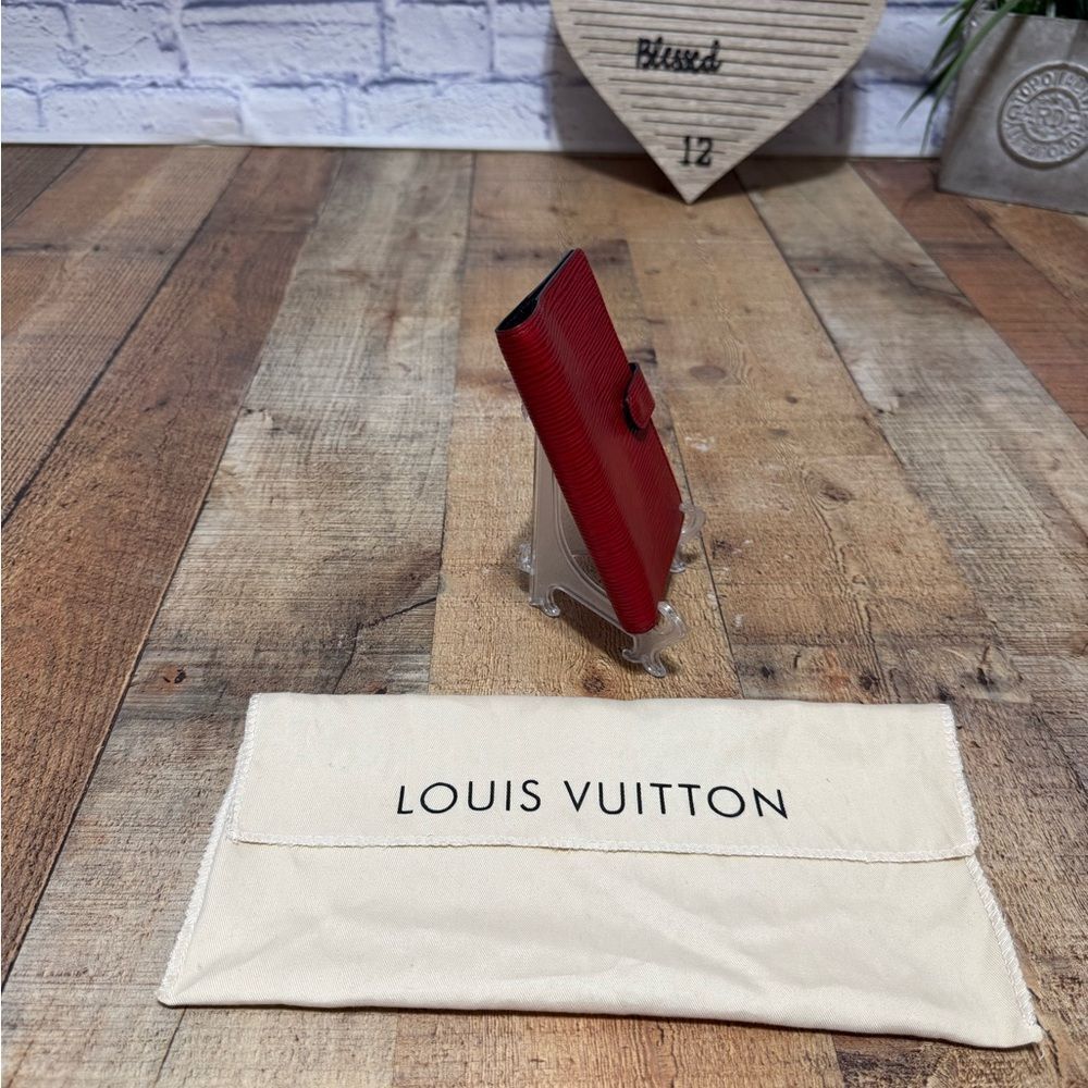 Louis Vuitton Red Epi Leather Small Agenda PM/ Passport Holder COA in photos - Picture 4 of 16